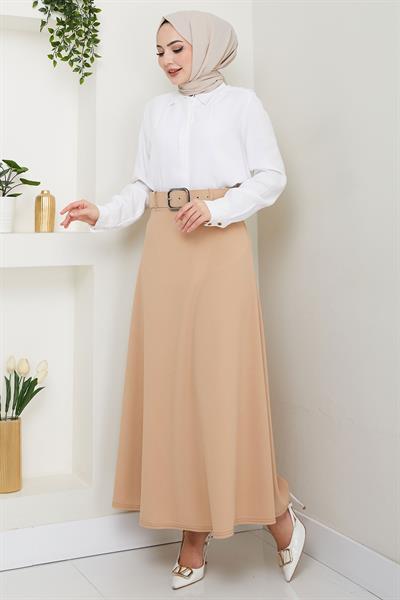 Kemerli Mevlana Etek Bej HM2370