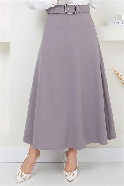 Kemerli Mevlana Etek Gri HM2370