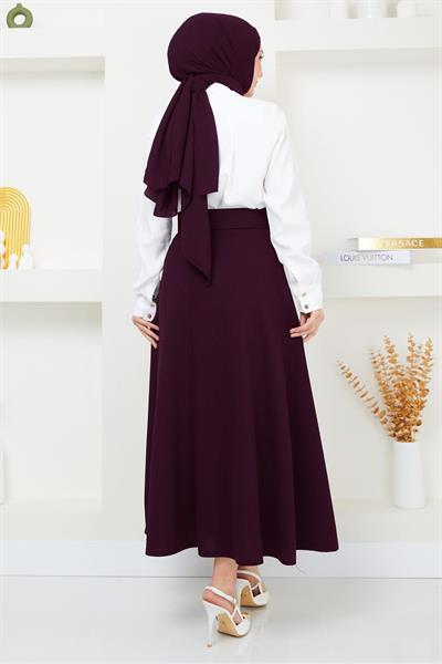 Kemerli Mevlana Etek Mürdüm HM2370