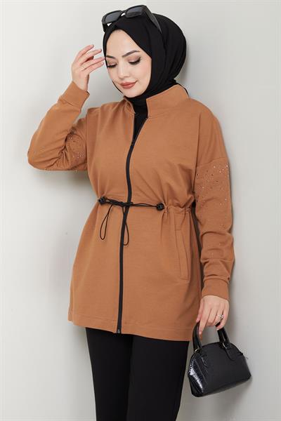 Kolu Taşlı Beli Bağcıklı Takım Camel HM2718