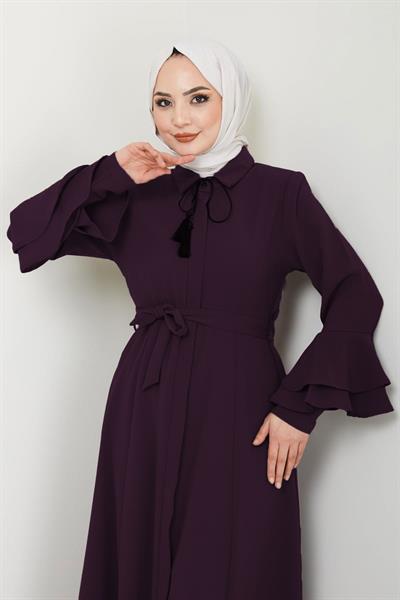 Kolu Volanlı Ferace Mürdüm HM2393