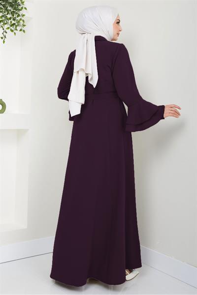 Kolu Volanlı Ferace Mürdüm HM2393