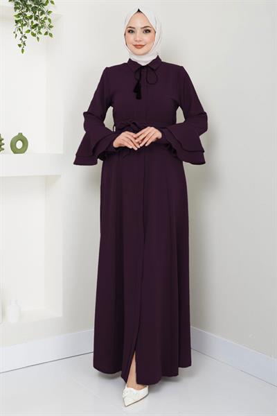 Kolu Volanlı Ferace Mürdüm HM2393