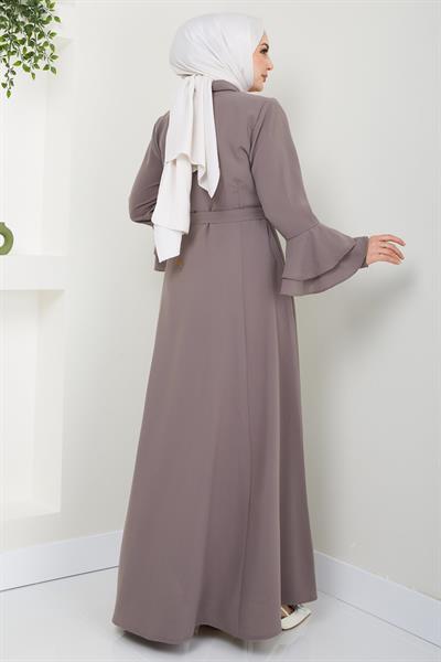 Kolu Volanlı Ferace Vizon Rengi HM2393