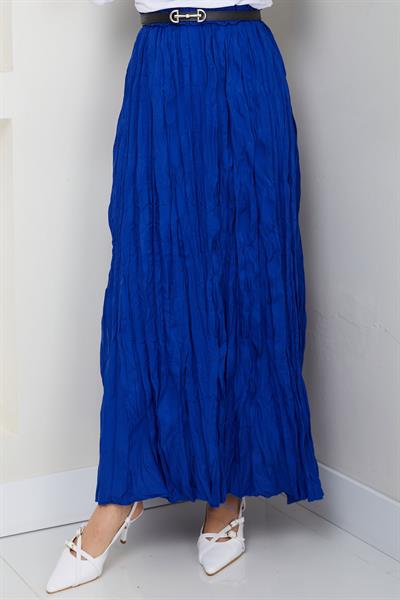 Kraşlı Etek Saks Rengi HM2706