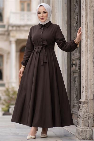 Kuşaklı Mevlana Elbise Acı Kahve HM2105