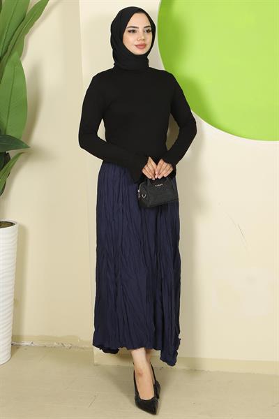 Manşeti Volanlı Bisiklet Yaka Body Siyah HM2818