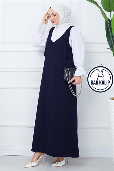 Nehir Örme Jile Elbise Lacivert HM2389
