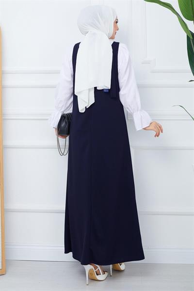 Nehir Örme Jile Elbise Lacivert HM2389