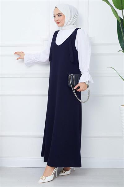 Nehir Örme Jile Elbise Lacivert HM2389