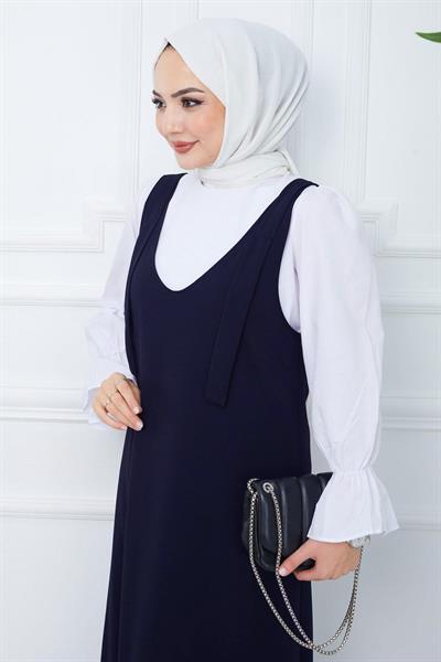 Nehir Örme Jile Elbise Lacivert HM2389