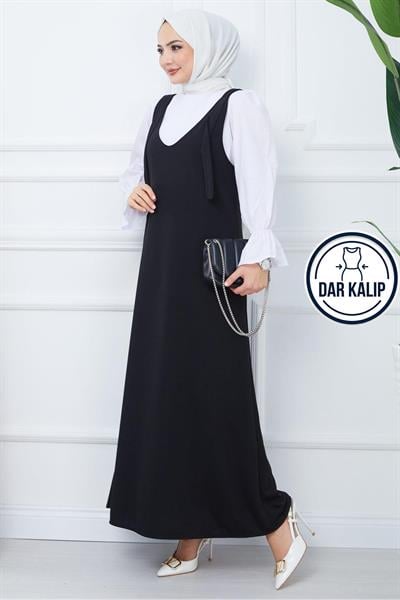 Nehir Örme Jile Elbise Siyah HM2389