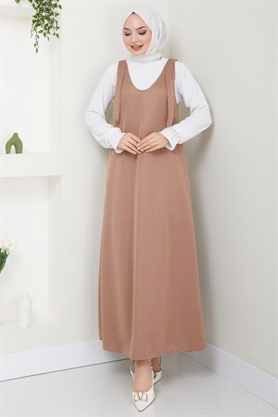 Nehir Örme Jile Elbise Vizon HM2389