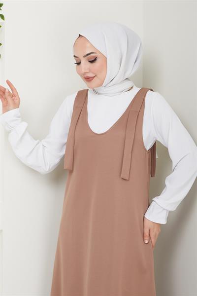 Nehir Örme Jile Elbise Vizon HM2389