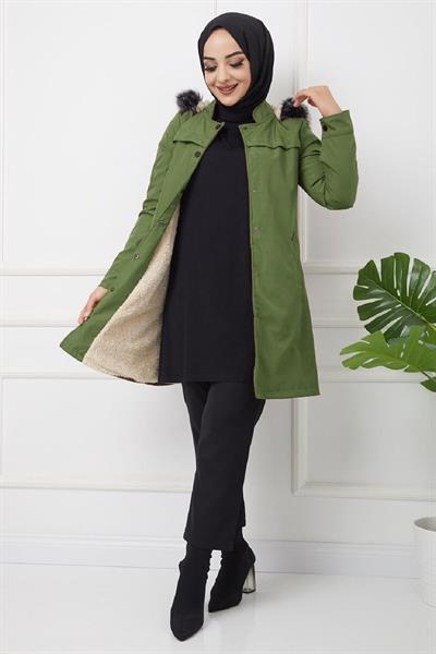 Önü Çıtçıtlı Bondit Mont Haki HM2090