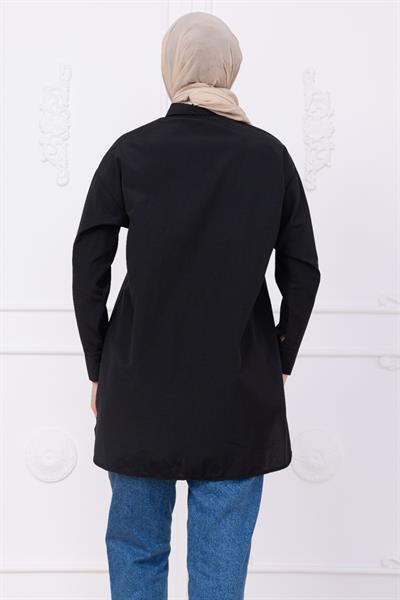 Oversize Gömlek Siyah HM2903