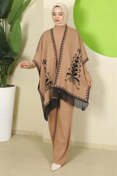 Pançolu Üçlü Triko Takım Camel HM2814