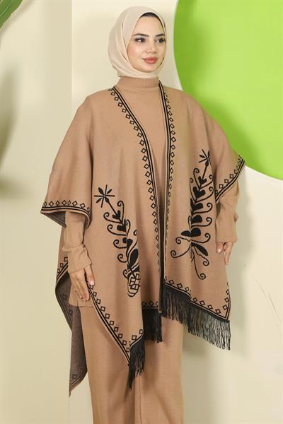 Pançolu Üçlü Triko Takım Camel HM2814