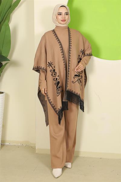 Pançolu Üçlü Triko Takım Camel HM2814