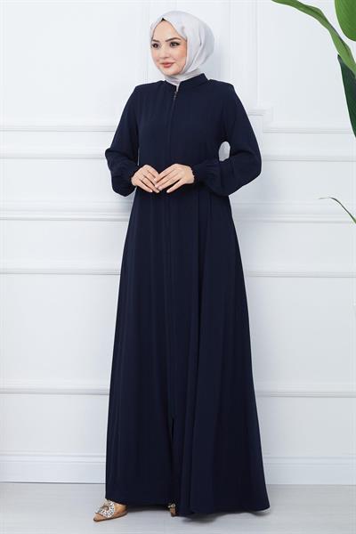 Parçalı Battal Beden Mevlana Ferace Lacivert HM02362