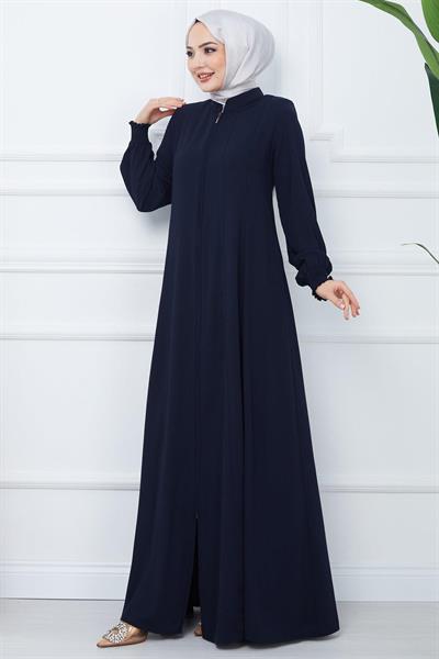 Parçalı Battal Beden Mevlana Ferace Lacivert HM02362
