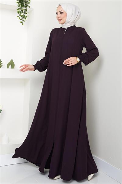 Parçalı Battal Beden Mevlana Ferace Mürdüm HM02362