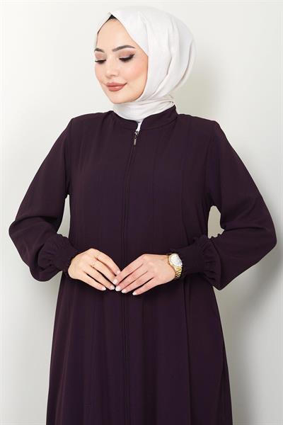 Parçalı Battal Beden Mevlana Ferace Mürdüm HM02362