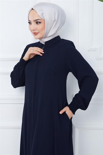 Parçalı Mevlana Ferace Lacivert HM2362