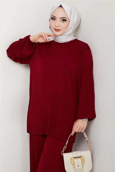 Sandy İkili Takım Bordo HM2701