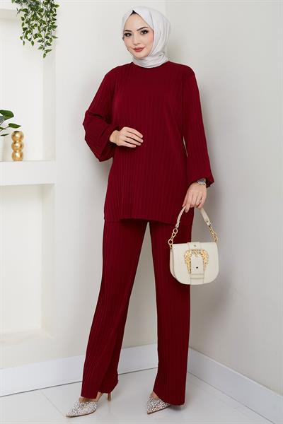 Sandy İkili Takım Bordo HM2701