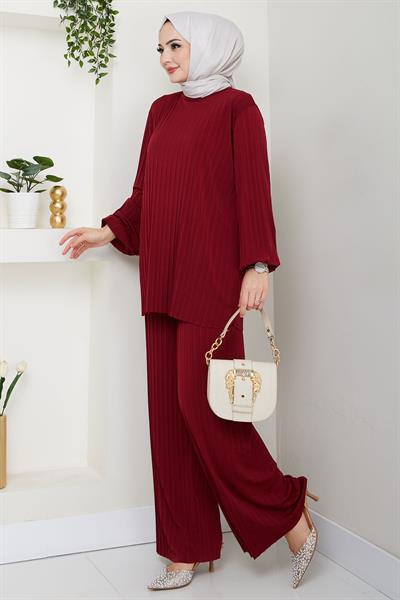 Sandy İkili Takım Bordo HM2701