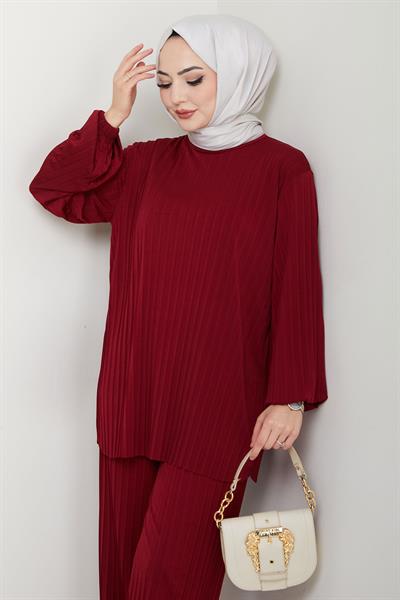 Sandy İkili Takım Bordo HM2701