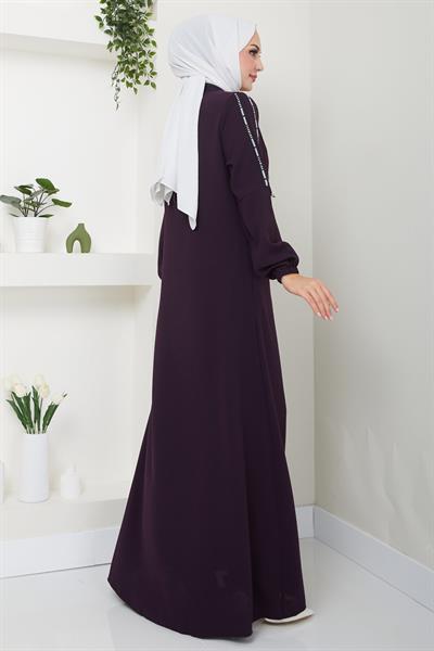 Şeritli Spor Ferace Mürdüm HM2483