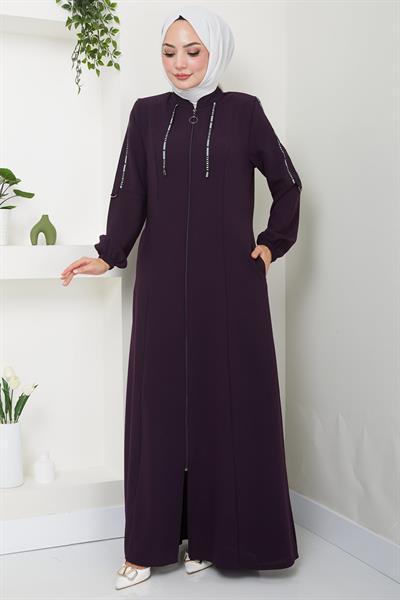 Şeritli Spor Ferace Mürdüm HM2483