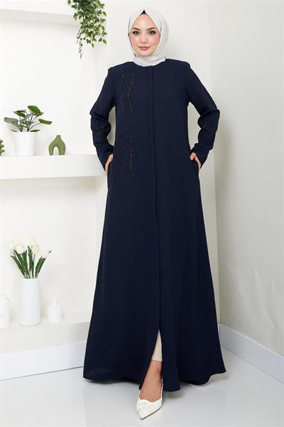 Sevgi Taşlı Ferace Lacivert HM2481