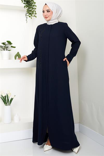 Sevgi Taşlı Ferace Lacivert HM2481