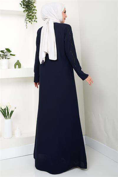 Sevgi Taşlı Ferace Lacivert HM2481