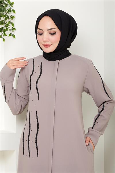Sevgi Taşlı Ferace Vizon HM2481