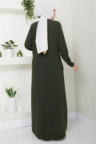 Simge Taşlı Ferace Haki HM2480