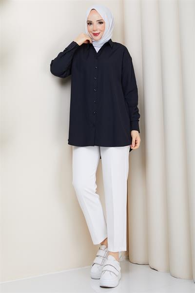 Tesettür Gömlek Siyah HM2894