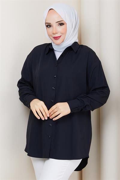 Tesettür Gömlek Siyah HM2894