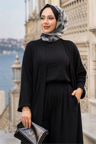 Üçlü Penye Takım Siyah HM2954