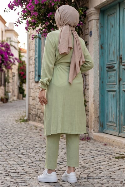Uzun Kimonolu İkili Takım Mint HM2937