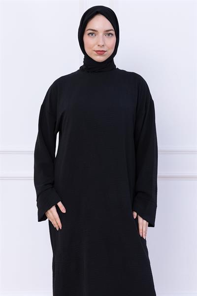 Uzun Tunikli Ayrobin Takım Siyah HM2770