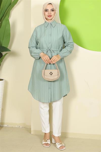 Yazlık Beli Bağlamalı Tunik Mint HM2811