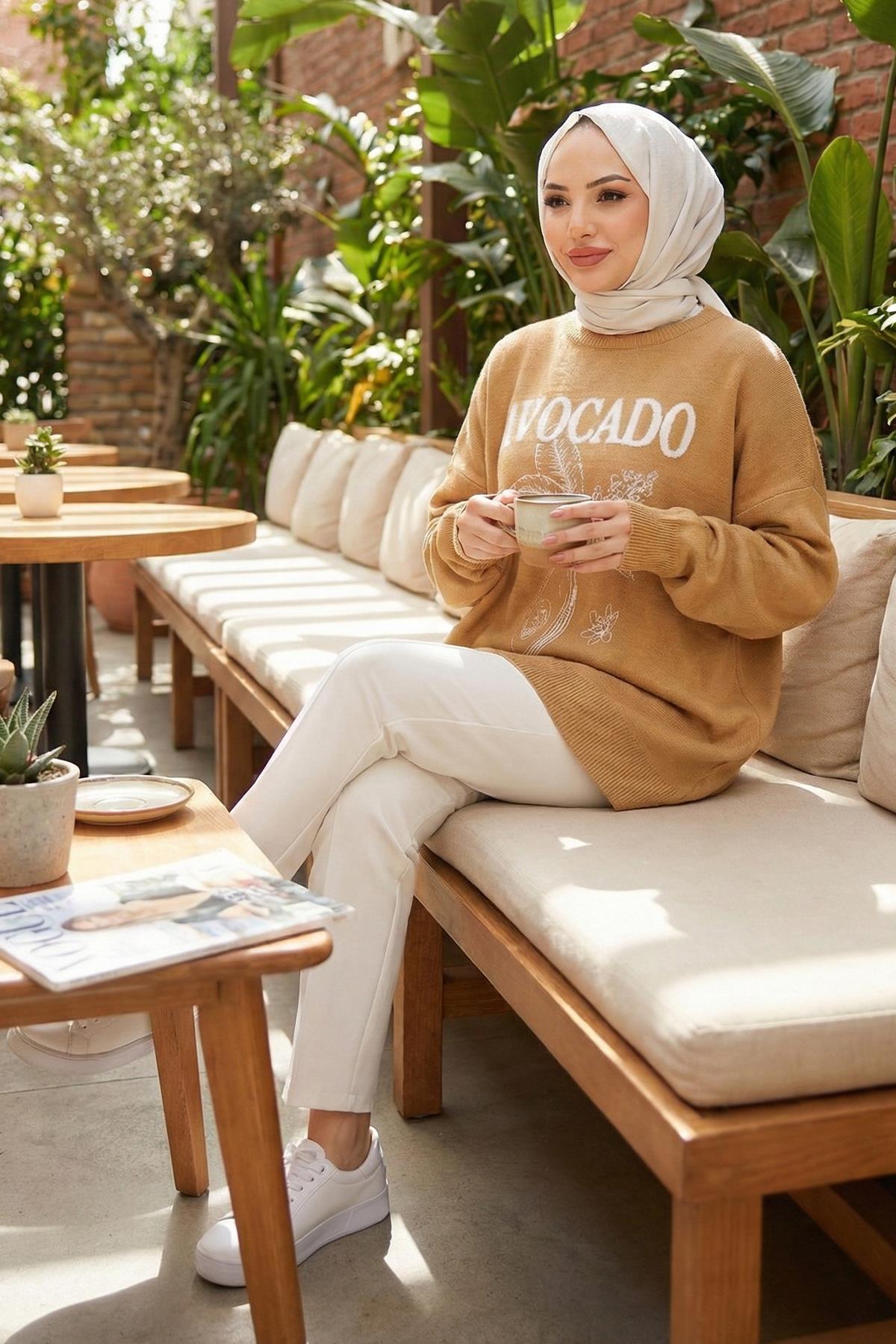 Avokado Triko Tunik Camel HM262620