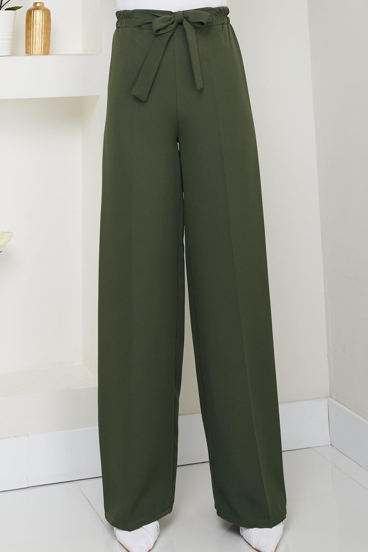 Bağlamalı Pantolon Haki HM2782