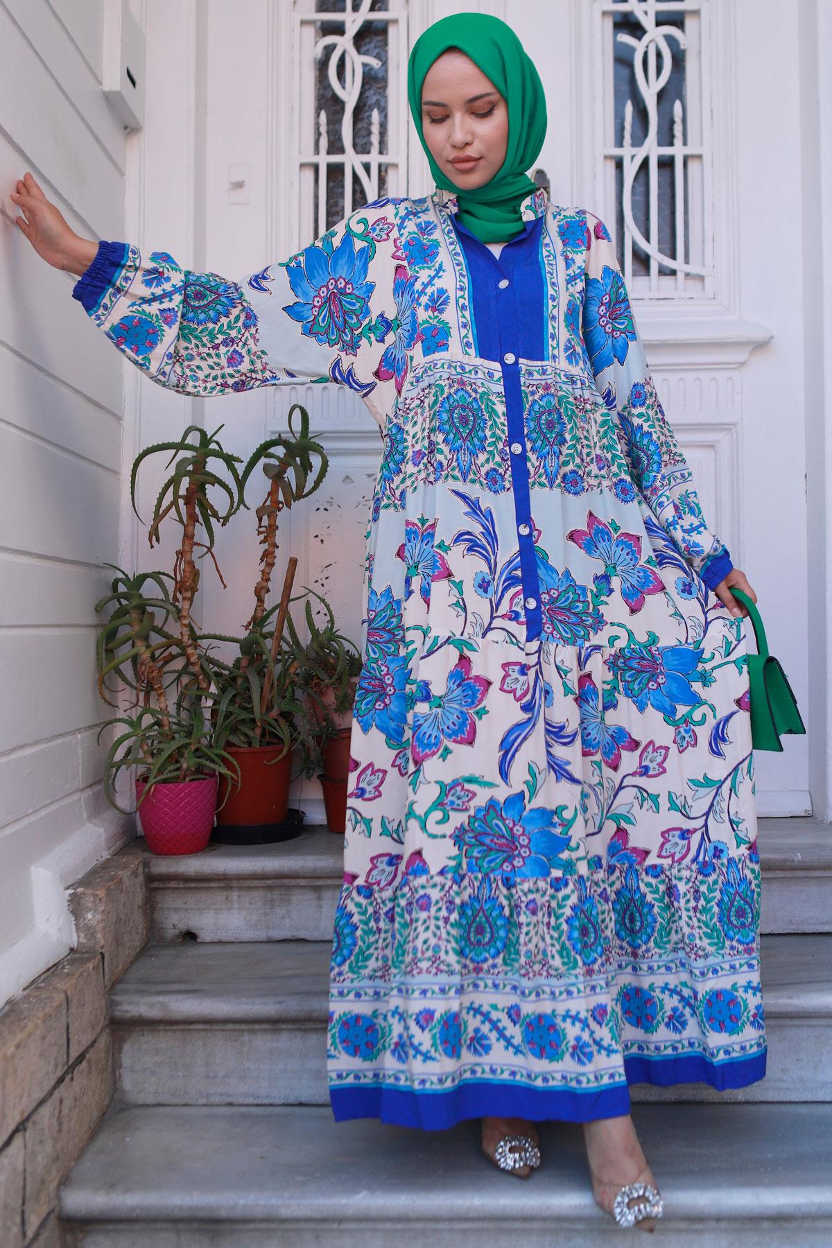 Cattleya Elbise Mavi HM2294