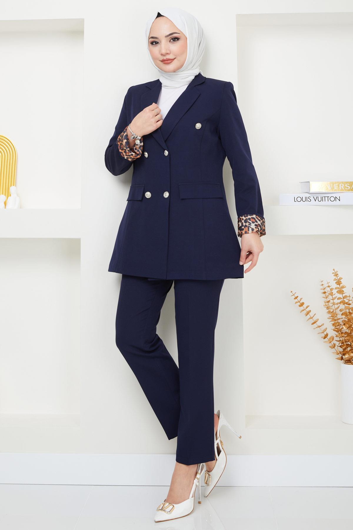 Ceketli İkili Takım Lacivert HM2376
