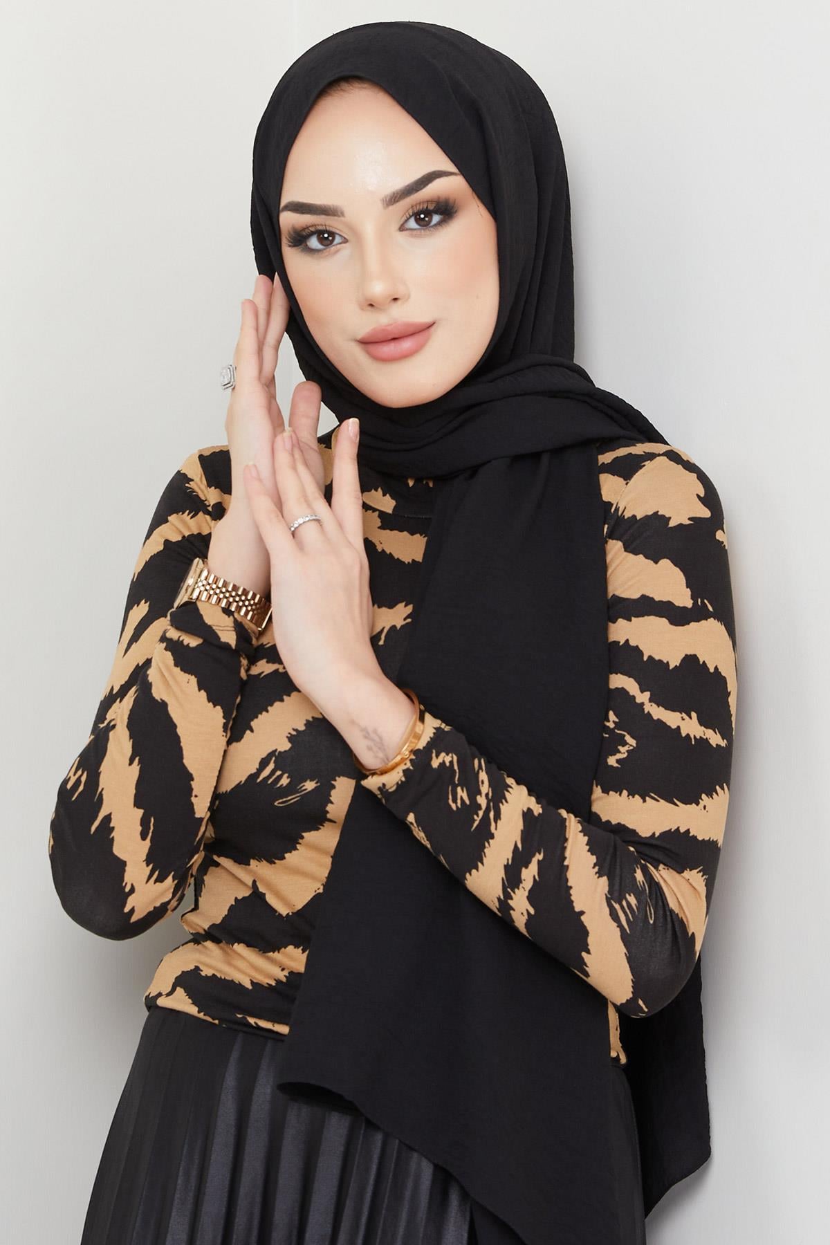 Desenli Balıkçı Yaka Body Leopar